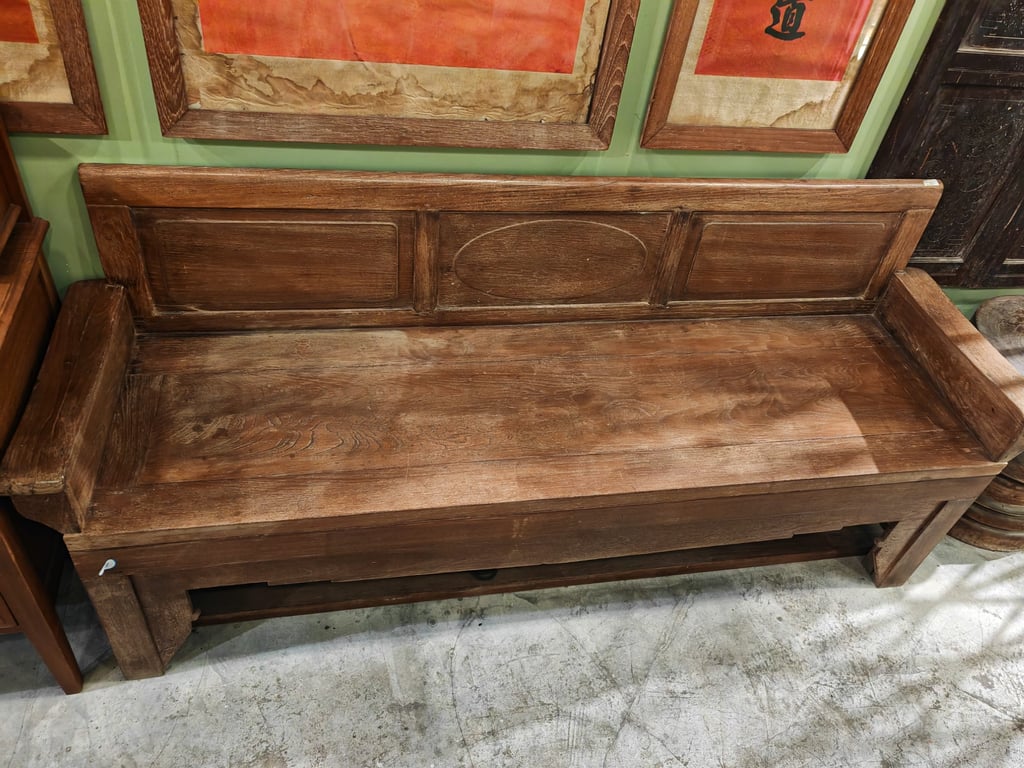 Vintage Wooden Long Bench