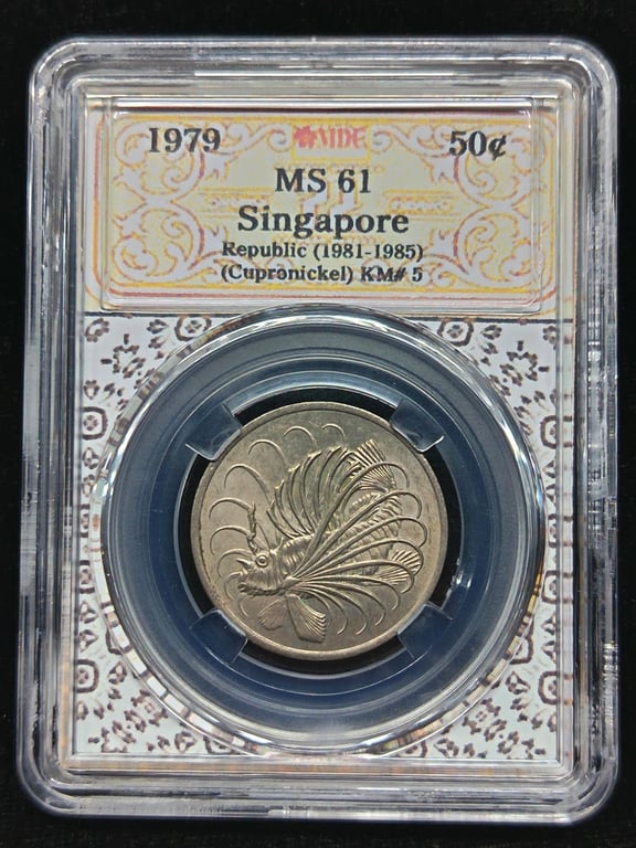 Singapore，1979，50 Cents，COIN，MDC MS61 ，Qty 