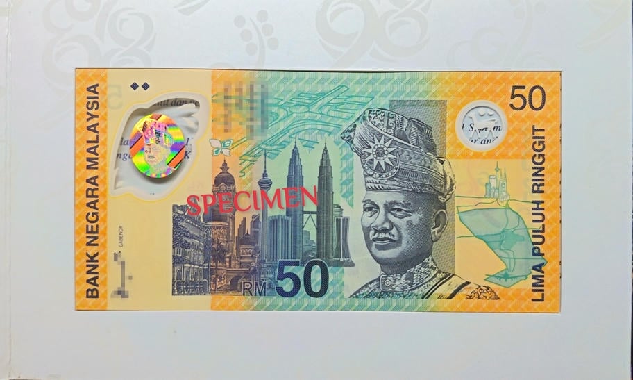 Malaysia. 50 Ringgit. 1998. KL/98 440234. with Folder. AU - UNC