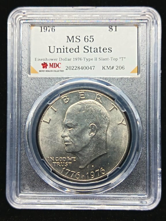 KM#206, United States. 1 Dollar. 1976. MDC MS65