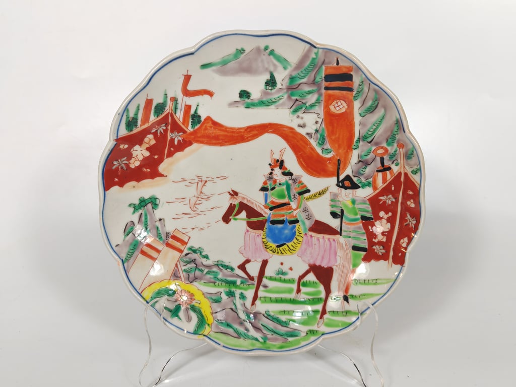 Antique Japanese Imari Porcelain Plate, Qty-2