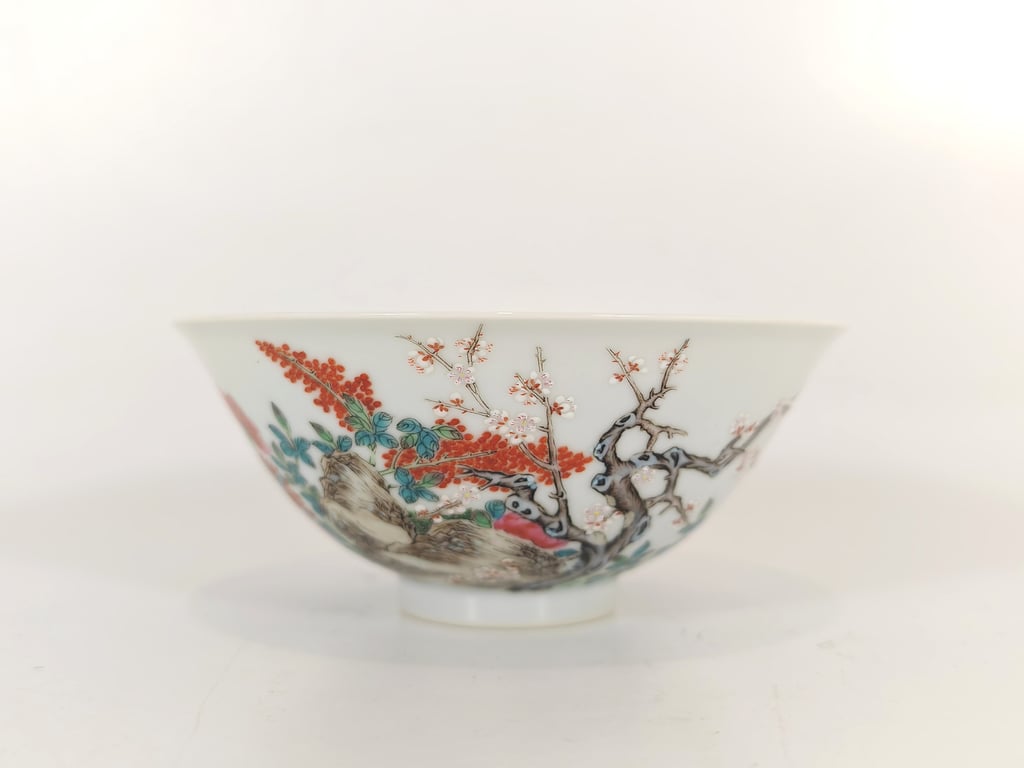 三羊开泰碗 清道光款 Qing Dynasty Daoguang Three-Sheep Blissful Bowl, Qty-1