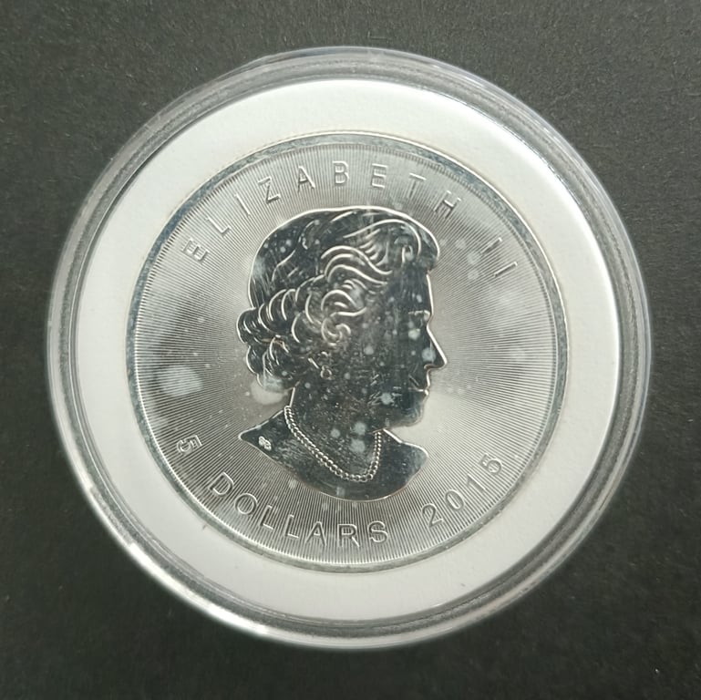 Canada, 2015, 5 Dollar, Coin, UNC, In Capsule, Oxidation, Qty-1