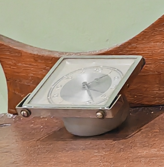 Silver Square-Design Stand Clock