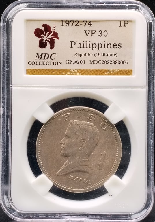 Philippines, 1972-74, 1 PISO, MDC2022890005, VF 30, Qty-1