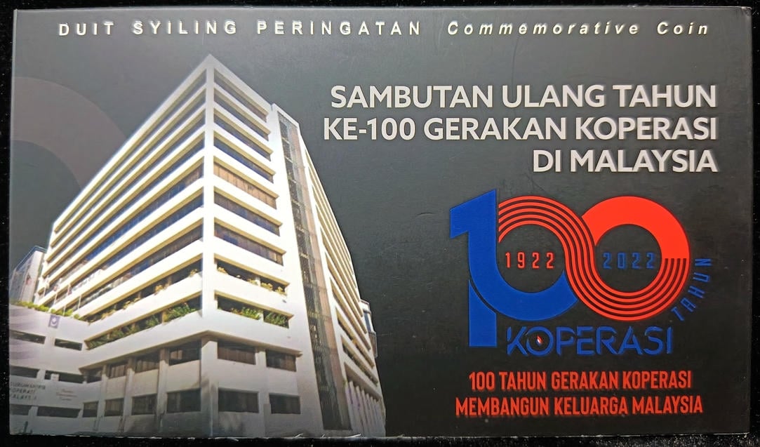 KM#243. Malaysia. 1 Ringgit. 2022. 100th Anniversary of Cooperative Movement in Malaysia. Coin Card