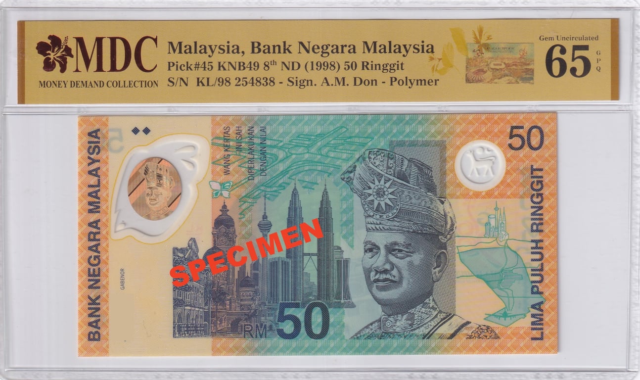 Malaysia, 1998, 50 Ringgit, KL/98 254838, MDC 65 GPQ