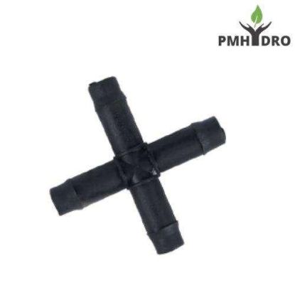 Picture of 13MM Barbed Cross Fittings | 4 Way Connector For Irrigation