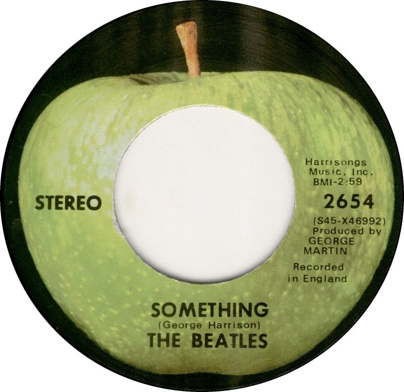 The Beatles - Something 7-inch label