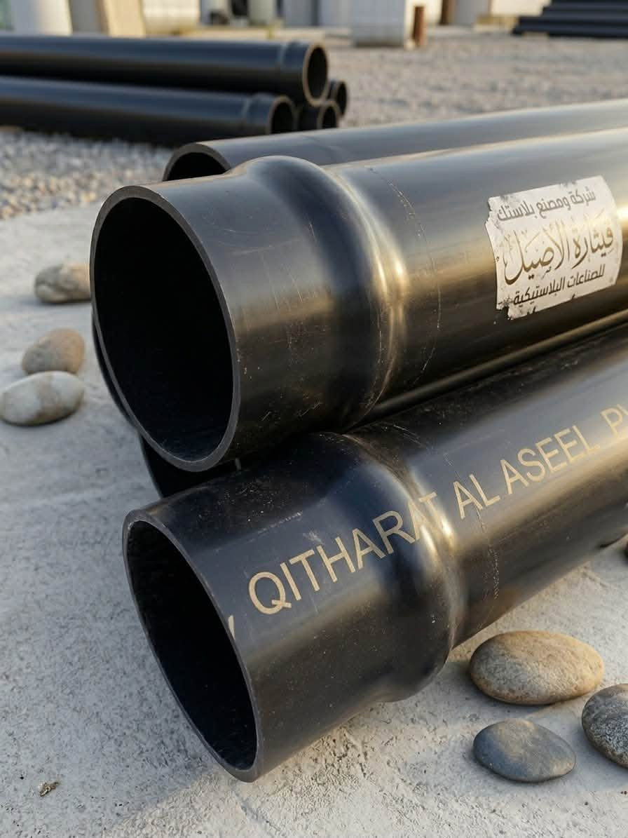 مصنع وشركة قيثارة الأصيل للصناعات البلاستيكية
 QITHARAT AL ASEEL PVC CO

الجودة العالية والمواصفات القياسية التي تدوم!

🔹 المنتج: أنابيب UPVC عالية الجودة باللون الأسود مع وصلات إحكام متينة.
🔹 الضغط: 10 بار (6Bar - 10Bar متوفرة وفق احتياجك).
🔹 المقاسات والقياسات: متوفرة بأقطار متعددة تبدأ من 110 ملم وحتى 250 ملم (بطول قياسي 6 أمتار).
🔹 المميزات:
 مقاومة عالية للضغط والظروف الجوية المختلفة.
 سهولة في التركيب مع متانة فائقة تضمن عدم التسريب.
 خيارك الأفضل لمشاريع المياه والسباكة والبنية التحتية.
📞 للطلب والاستفسار، اتصل بنا الآن:
📱 ***********
