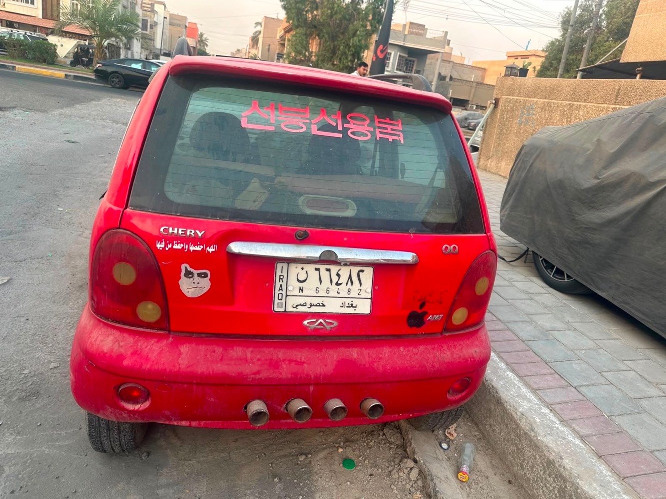 سياره شيري كيوكيو موديل ١٢ سياره صار ٨ اشهر متروكه بيه بس مكينه كايمه سياره صدر امامي  خلفي جديد تاير جديد باتري جديد بدون ضربه ***********