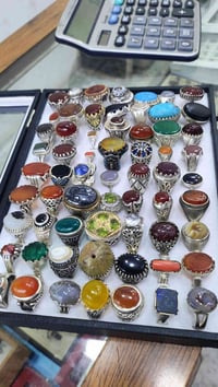 63 خاتم فقط 4 زاركون باقي حجر شرط الفحص  على 35 القطعة شلعة  077251893...