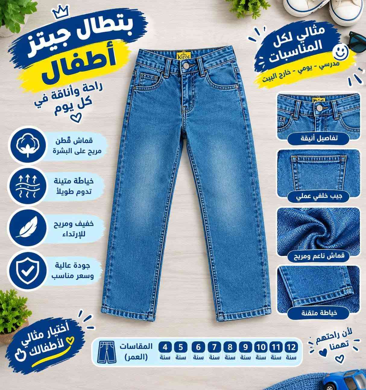 ملابس ولاديه اسعار بلاش تصفيت محل سعر القطعه 5 ألف الاستفسار واتساب ***********

نص مكتوب في الصور:
- بنطال جيتز أطفال
- راحة وأناقة في
- كل يوم
- قماش قطن
- مريح على البشرة
- خياطة متينة
- تدوم طويلاً
- خفيف ومريح
- للإرتداء
- جودة عالية
- وسعر مناسب
- مناسب
- للاعمار
- / من 4 - 12 سنة
- ستايل عصري
- وأنيق
- ياقة أنيقة
- شعار مميز
- تفاصيل دقيقة
- قماش ناعم ومريح
- اختيار مثالي
- لأطفالك
- المقاسات
- (العمر)
- 4
- سنة
- 5
- 6
- 7
- 8
- 9
- 10
- 11
- 12
- بنطال جيتز
- من 4 - 12 سنة
- Style
- أناقة في كل تفصيلة
- تطريز مميز
- أزرار بجودة عالية
- تفصيلة الكم
- قماش مريح
- مناسب لجميع الأوقات
- بنطال جينز أطفال راحة وأناقة في كل يوم مناسب للأعمار من 4 - 12 سنة تفاصيل أنيقة جيب أمامي عملي جيوب خلفية قماش ناعم ومريح قماش قطن مريح على البشرة خياطة متينة تدوم طويلاً مرونة عالية لحركة أسهل جودة مضمونة وسعر مناسب اختيار مثالي لأطفالك أناقة وراحة المقاسات (العمر) 4 سنة 5 سنة 6 سنة 7 سنة 8 سنة 9 سنة 10 سنة 11 سنة 12 سنة لأنهم يستحقون الأفضل
- Best Kids بنطال جينز أطفال راحة وأناقة في كل يوم قماش قطن مريح على البشرة خياطة متينة تدوم طويلاً مرونة عالية لحركة أسهل جودة مضمونة وسعر مناسب مناسب للأعمار من 4 - 12 سنة اختيار مثالي لأطفالك تفاصيل أنيقة زر معدني قوي خياطة متينة قماش ناعم ومريح المقاسات (العمر) 4 سنة 5 سنة 6 سنة 7 سنة 8 سنة 9 سنة 10 سنة 11 سنة 12 سنة
- بنطلون جيتز أطفال
- راحة وأناقة في كل يوم
- مثالي لكل المناسبات
- مدرسي - يومي - خارج البيت
- قماش قطن مريح على البشرة
- خياطة متينة تدوم طويلاً
- خفيف ومريح للإرتداء
- جودة عالية وسعر مناسب
- أختيار مثالي لأطفالك
- تفاصيل أنيقة
- جيب خلفي عملي
- خياطة متقنة
- لأن راحتهم تهمنا
- المقاسات (العمر)
- 4 سنة
- 5 سنة
- 6 سنة
- 7 سنة
- 8 سنة
- 9 سنة
- 10 سنة
- 11 سنة
- 12 سنة