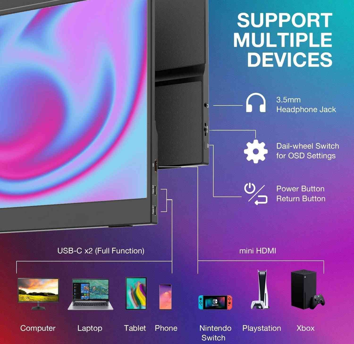 شاشه monitor محموله😍 طلعتلي(جديد غير مستعمل)
ماركة اوربي  UK للكيمنك☑️+تصاميم☑️
الحجم  16 أنش محموله ☑️
عملاقه ☑️
 
جوكر الربط على جميع الاجهزه☑️👇🏻
للستلايت للسفرات+كيمنك العاب+ برمجه وتصميم أو كشاشه ثانويه للابتوب والحاسبات

للدراسه وغيرهم... الخ..
تدعم تقنية ips للمصممين الوان مفتوحه ☑️
تدعم تقنيةHDR ثباتية الالوان والواقعيه ☑️
منفذين تايبسي +منفذ hdm☑️

كامل ملحقات 🎁👇🏻
تابع الصور 🌷

تدرون اسعارهم غاليات بل متاجر  
على اول تم 85 الف..
يوجد توصيل 🚕
***********
