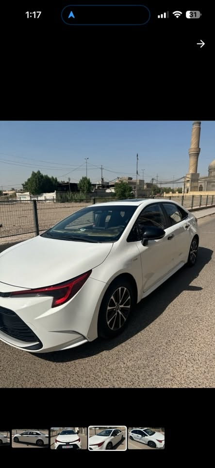 سلام عليكم
كورلا 2024 هايبرد 

شكل الأمريكي ✅

حادثها تبديل قبغ جنطة ضربة مو قويه خفيفه بس سعر تصليح نفس سعر جنطة وكالة فبدلتها مال تفصيخ نفس لون  وبيها فقط هاي رصعه 

ماشية 49 الف حقيقي

رقم بغداد انگليزي بأسمي تحويل مباشر 

مواصفات : فول 1/1 

بصمة تشغيل ✔️

سلايت روڤ ✔️

بصمة أبواب ✔️

بصمة جنطة ✔️

أوتو هولد ✔️

اشاير مري ✔️

مري شفط ✔️ 

حساس خلفي  ✔️

حساس أمامي ✔️

رادار ✅

شاشة كار بلي ✅

كامرة خلفية دوار ✅ 

فول تحكم ستيرن ✔️

ثلاثة وضعيات قيادة ✔️

دخول ذكي ✔️

تحديد مسار ✔️

نظام ايكو ✔️

مثبت سرعة ✔️

رادار جانبي ✔️

قيادة ذاتية ✔️

سستم بلاك أدشّن ✔️

هاند بريك دگمة ✔️ 

تبريد قطعتين ✔️ 

لايت عالي ناصي زنون بلاد ✔️

وبعدد هووايي موصفات السيارة واحد على واحد ❤️ 

للاستفسار على الرقم واتساب 

***********

نص مكتوب في الصور:
- 1:17 31