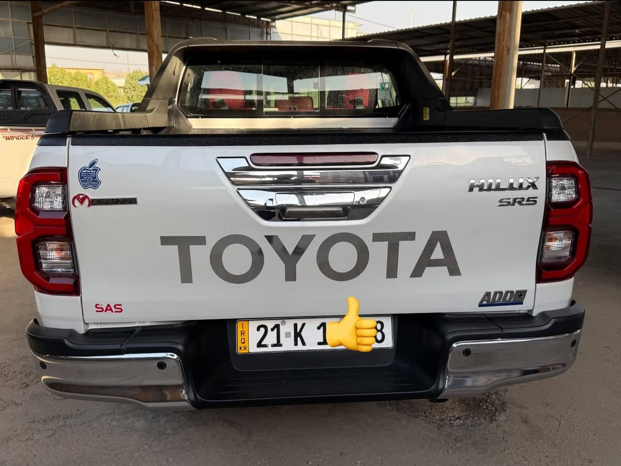 تويوتا هايلوكس TRD
السلام عليكم 

تويوتا TRD  
6 سلندر  

ماشية 61 الف حقيقي 

مكفولة كفالة عامة والسونار بالمنشور 

السيارة مدوشمة بالكامل + تغليف الارضيات والبوب 

رقم سليمانية تحويل او وكالة 

مواصفات السيارة ساز باب اول فول مواصفات 

السعر 375$ وبي مجال بسيط 

العنوان بابل جبلة 

للاستفسار *********** واتساب
