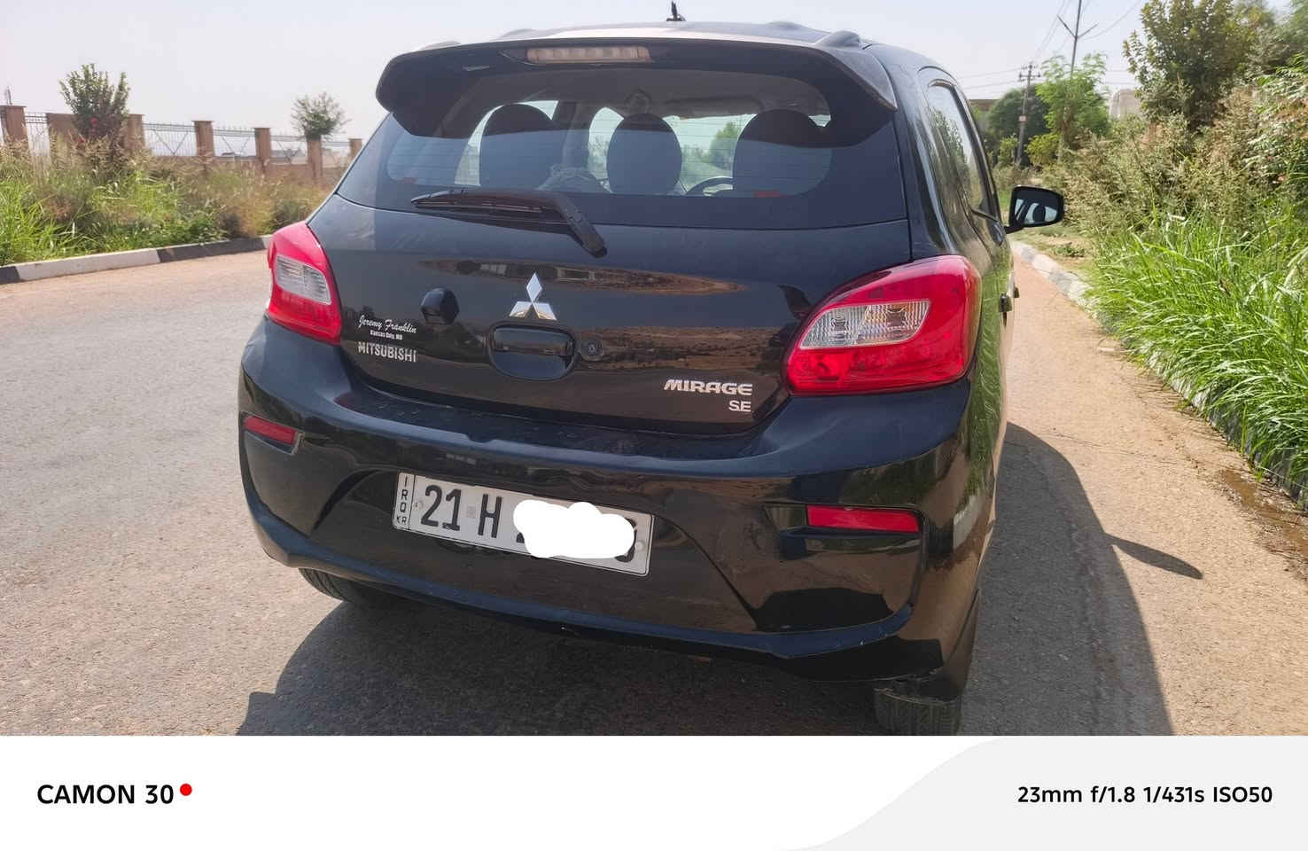 ‏🚗 میراج 2017 –  ئەمریکی 🇺🇸
‏
‏🔹 سێ پارچەی پێشی هەیە، بێ ناوگرتن
‏🔹 بێ ئێرباگ
‏🔹 تەنها 68 هەزار مایل ڕۆیشتووە
‏🔹 هەزەی نوێیە، سەنەوی تا 2029 نوێیە
‏🔹 بەناوی خۆمانە و بێ کێشەیە
‏🔹 تەبرید سارد و گەرم بەشەرتە ❄️🔥
‏🔹 گێڕ و مەکینە بەشەرتەن
‏🔹 بەنزین زۆر کەم دەخوات ⛽️
‏🔹 ئۆتۆمبێلێکی ئابووری و گونجاو بۆ بەکارهێنانی ڕۆژانە
‏
‏📞گەر موشتەریت  
‏***********
‏
‏🚗 ميراج 2017 – أمريكي 🇺🇸
‏
‏🔹 بيها 3 قطع أمامية، بدون سحب
‏🔹 بدون إيرباغ
‏🔹 ماشية 68 ألف ميل فقط
‏🔹 هزة جديدة، والسنة لحد 2029 جديدة
‏🔹 باسمنا وما عليها أي مشكلة
‏🔹 تبريد بارد وتدفئة حارة، كلهن شغالات ❄️🔥
‏🔹 الگير والمكينة على الشرط
‏🔹 صرفية بنزين قليلة جدًا ⛽️
‏🔹 سيارة اقتصادية ومناسبة للاستخدام اليومي
‏
‏📞 للاستفسار والتواصل:
‏***********

لەسەر ئیزنی ئەدمینی بەڕێز

نص مكتوب في الصور:
- CAMON 30  23mm f/1.8 1/247s ISO50
- CAMON 30 • 23mm f/1.8 1/431s ISO50
- CAMON 30 23mm f/1.8 1/286s ISO50
- CAMON 30 27mm f/1.8 1/566s ISO50
- CAMON 30 27mm f/1.8 1/50s ISO63
- CAMON 30 • 27mm f/1.8 1/67s ISO50