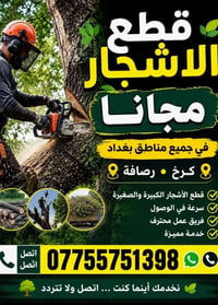 قطع أشجار • مجاني • بغداد