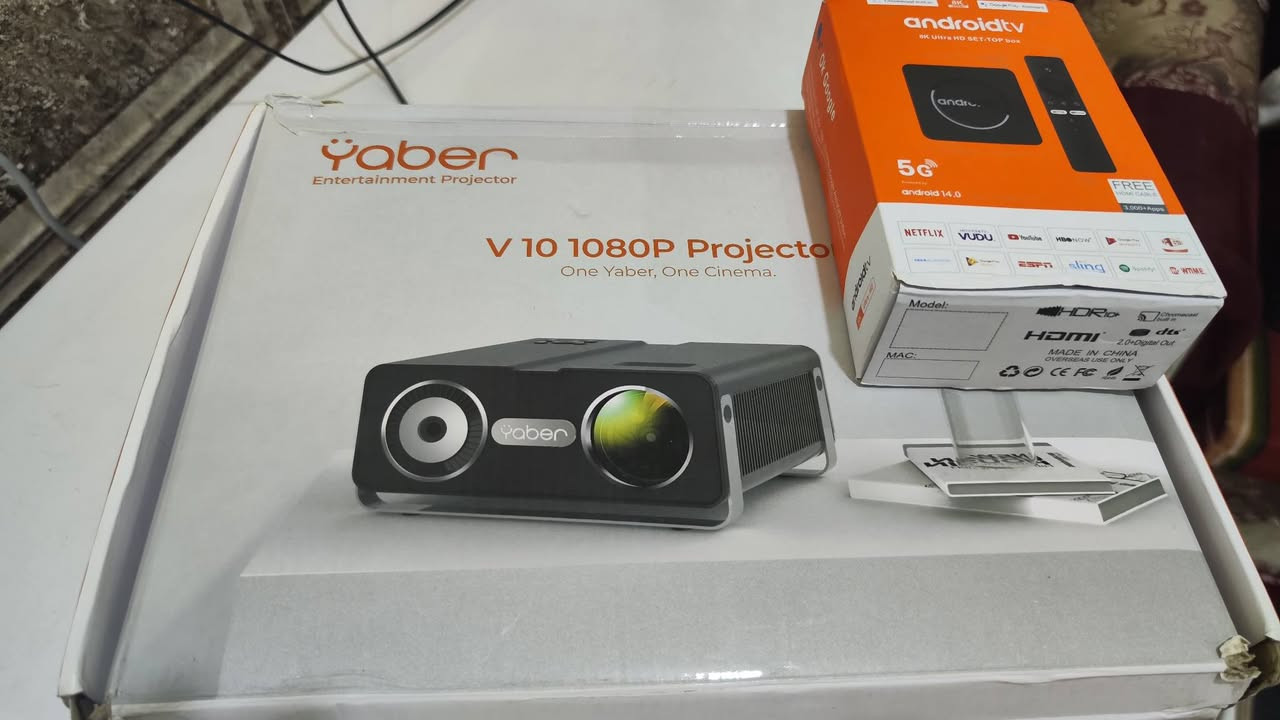 داتاشو YABER V10 • ستارة جلد اصلي ٢×٢٤٦ • Tvbox اندرويد ٨/١٢٨