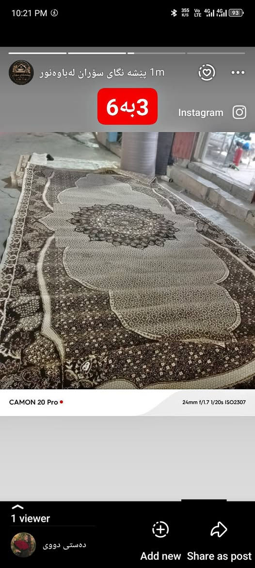 سجادة • شوین باوەنور • ٣×٤