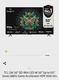 شاشه tcl c6k  حجم 50. المعروف لا يعرف  متوازي ع بيعتها محتاج فلوس قبل ...