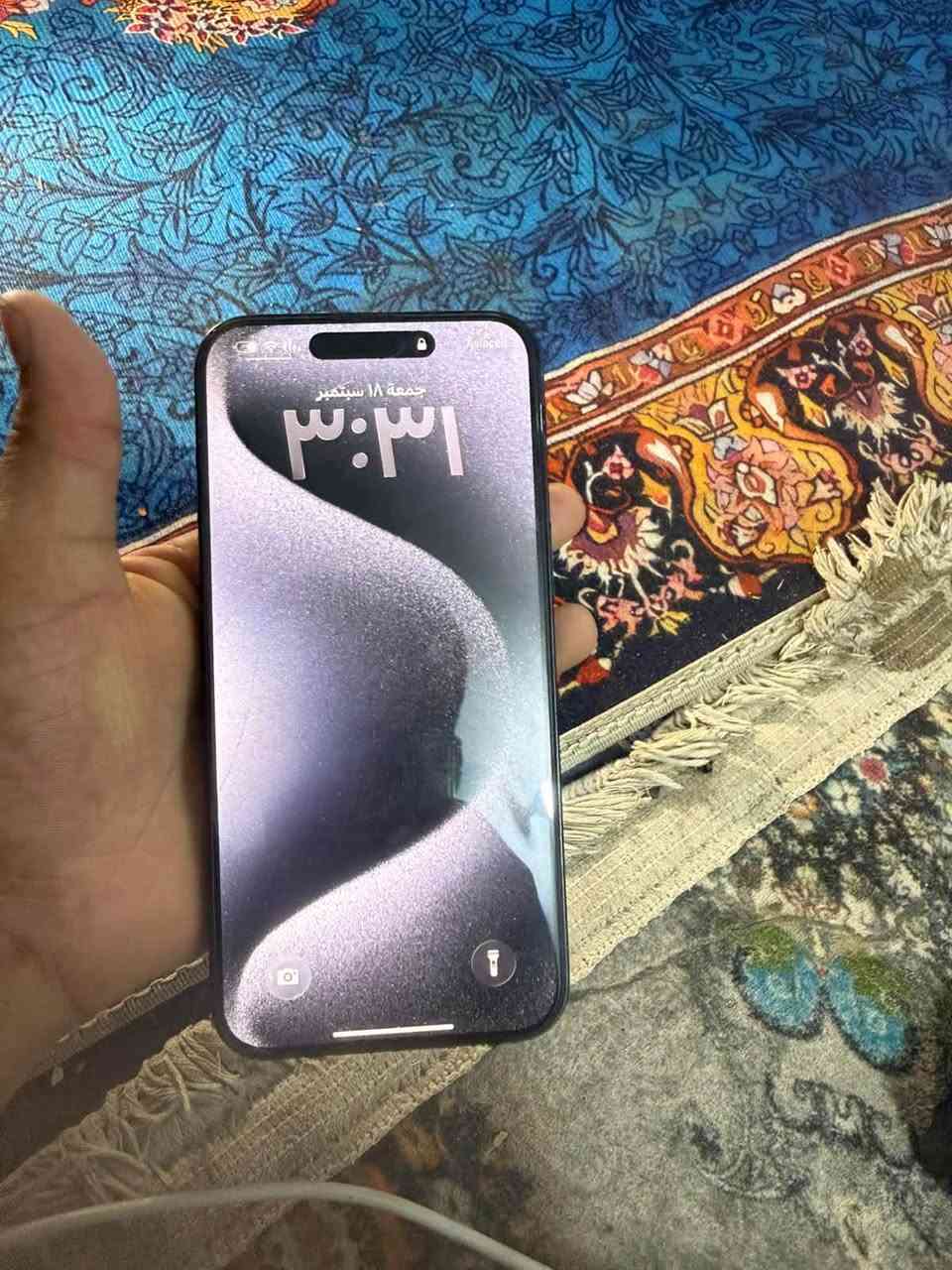 ١٥برو ماكس ذ ٢٥٦ بطاريه ٩٤ مكاني بغداد سعر ١١٠٠ وبي مجال بسيط.***********

نص مكتوب في الصور:
- ٣:٣١
- حول
- الاسم
- < iPhone
- إصدار iOS
- < 26.6.1
- اسم الطراز
- iPhone 15 Pro Max
- رقم الطراز
- MU7A3ZD/A
- الرقم التسلسلي
- X356Y16W1Q
- انتهت صلاحية التغطية
- <
- الأغاني
- .
- الفيديوهات
- ٧٤
- الصور
- ٥٦
- التطبيقات
- ۲۰
- السعة
- ٢٥٦ غ.ب.
- متوفرة
- ١٩٨,٢٨ غ.ب.
- عنوان Wi-Fi
- C4:C1:7D:9F:EA:11
