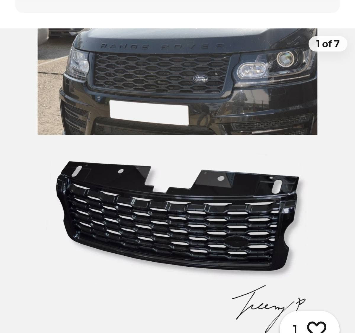 شبكة أمامية لسيارة رينج روفر فوج L405 موديل 2013-2017، تصميم 2018، لون أسود لامع قيم واخذ

نص مكتوب في الصور:
- 1 of 7