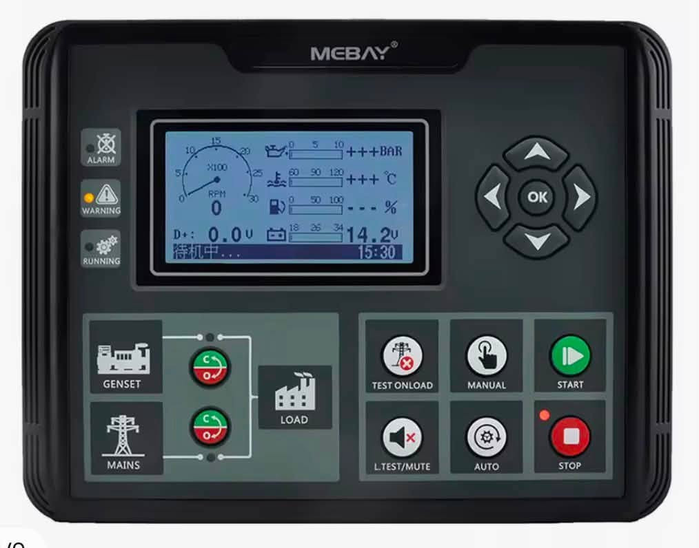 تحية طيبه للجميع 
توفر لدينا شاشه نوع mubay dc52c ذلت الحكم عن بعد بواسطه الانترنيت 
والعديد

جهاز Mebay DC52C هو شاشة تحكم ذكية متطورة (Genset Controller) مخصصة لتشغيل وإيقاف ومراقبة مولدات الكهرباء (الديزل، البنزين، والغاز) بشكل أوتوماتيكي. يتميز هذا الموديل بدعمه الكامل لوظيفة AMF (Mains/Generator automatic switching control)، مما يعني أنه يراقب خط الكهرباء الوطني (الشبكة العامة) ويقوم بتحويل الحمل تلقائياً بين الوطنية والمولد عند انقطاع التيار أو عودته.فيما يلي أبرز المواصفات الفنية والميزات الخاصة بجهاز Mebay DC52C:⚙️ المواصفات والشاشةشاشة العرض: شاشة LCD بمقاس 3.5 بوصة وبدقة عالية (240 × 128) محمية بطبقة من الأكريليك لمنع الخدوش.واجهة المستخدم: تدعم عرض المعاملات عبر مؤشرات تناظرية (Analog Pointers) وأرقام رقمية مع لوحة أزرار من السيليكون المقاوم لظروف العمل.المعالج: مزود بميكروكمبيوتر أحادي الشريحة 32-بت عالي الأداء لضمان سرعة الاستجابة والدقة.اللغات: تدعم واجهة التشغيل 6 لغات مختلفة.📊 مراقبة المعاملات (Parameters)يقوم الجهاز بقراءة وعرض البيانات الحيوية للمحرك والمولد بدقة عالية، وتشمل:بيانات المحرك: سرعة الدوران (RPM)، ضغط زيت المحرك، حرارة المحرك، مستوى الوقود، وجهد البطارية.بيانات المولد والوطنية: التردد (Hz)، الجهد الكهربائي للفيسات (Phase Voltage)، والتيار المستهلك.🛡️ أنظمة الحماية الأوتوماتيكيةيوفر التحكم حماية متكاملة للمولد ويقوم بإطفائه فوراً في حال رصد أي خلل لتجنب التلف:الحماية من السرعة الزائدة أو المنخفضة (Over/Under speed).الحماية من انخفاض ضغط الزيت أو ارتفاع حرارة المحرك.الحماية من انخفاض مستوى الوقود.الحماية من الارتفاع أو الانخفاض الحاد في الجهد والتردد.🔌 الاتصال والتحكم الذكيمنفذ USB: يتيح لك ضبط وتعديل كافة الإعدادات والبرمجة عبر الكمبيوتر حتى دون الحاجة لتوصيل طاقة خارجية بالجهاز.إصدارات متطورة (4G/RS485): تتوفر فئات من هذا الموديل (مثل DC52C-4G أو DC52CR) تدعم التتبع عبر الـ GPS، والتحكم عن بُعد بالكامل عبر تطبيق الهاتف الذكي أو المتصفح من خلال السحابة (Cloud Control)، بالإضافة إلى منفذ RS485 للتواصل الصناعي.

تابعوا
 صفحتنا على التكتك لطفآ

https://vt.tiktok.com/ZS45tNFkp/ 
او الاتصال بنا ***********
