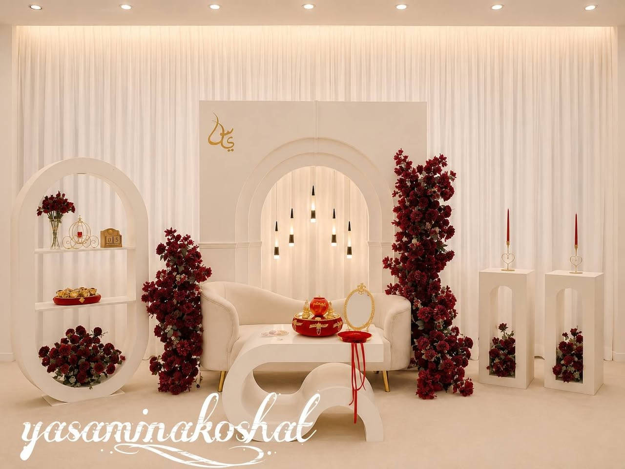 ياسمينا سنتر 
كوني ممميزه مع ياسمينا
 كوشة عقد قرآن او حنه 💍
متوفر خيمه مع تأجير كراسي وطبلات
وثيقه بصمه او توقيع بتصاميم راقيه ✨️✨️
توزيعات حسب الطلب 🎀🎀
تتوفر خدمة توصيل داخل بغداد 🚕
للحجز والاستفسار يرجى مراسله الصفحه 📩
☎️ ***********
مفتوح الحجز لمناسبات الشهر ٩ و١٠
