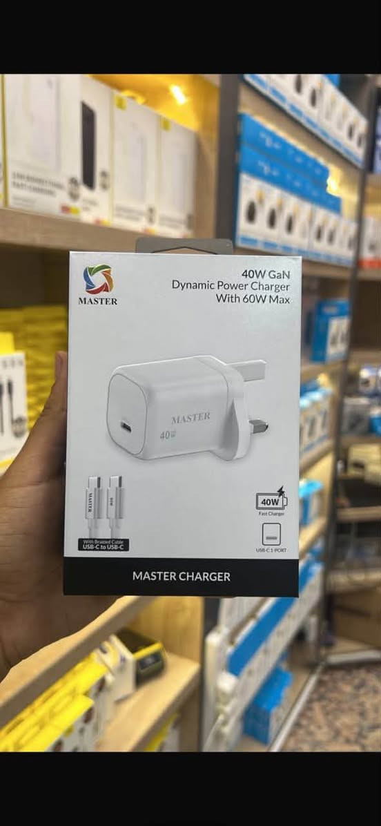 🔥 عروض شركة MASTER وصلت! 🔥

⚡ شاحن 20W آيفون + كابل
🛡️ ضمان شركة ماستر 5 سنوات
💰 15,000 دينار فقط!

⚡ شاحن 40W Type-C بسعر 🔥
🚗 شاحن سيارة 66W Type-C بسعر 🔥

📦 متوفر جملة ومفرد

📲 ***********
اتصال | واتساب

نص مكتوب في الصور:
- PREMIUM ACCESSORIES FOR APPLE DEVICES MASTER POWER YOUR LIFE شاحن ماستر المخصص لأجهزة آيفون متوافق مع iPhone 15 Pro Max iPhone 16 Pro Max iPhone 17 Pro Max iPhone 18 Pro Max أداء قوي .. يلبي احتياجك 40W GaN شحن أسرع .. حماية أكبر شحن سريع Fast Charging UP TO 40W حماية متعددة Multi-Protection OVERCHARGE OVERHEAT SHORT CIRCUIT تصميم مدمج Compact Design SMALL SIZE MAX POWER منفذ USB-C USB-C Port DUAL-SIDED EASY PLUG متوافق مع أحدث أجهزة آيفون 15 / 16 / 17 / 18 Pro Max شاحن واحد .. لجميع أجيالك MASTER QUALITY YOU CAN TRUST Designed for iPhone