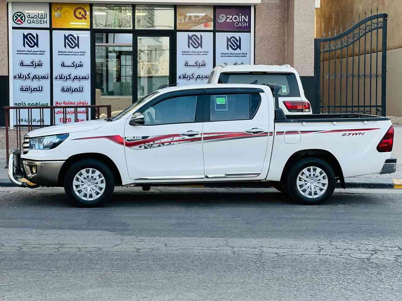بيكم هايلوكس مديل 2019 كويتي سعر 186 قابل للتفاوض كفاله عامه للاستفسار الاتصال *********** مكفوله من صبغ وضربه وتبديل مواصفات تحكم ستيرن حساسات خلفيه مري كهربائي جام كهربائي  مكينه كاز مكينه وكير مكفولات حداديه جديدهه تخم تاير جديد تبريد شغال ثلج رقم اربيل تحويل او وكاله سياره جديده وجاهزه وأي نقص مابيهه مكان سياره كربلاء

