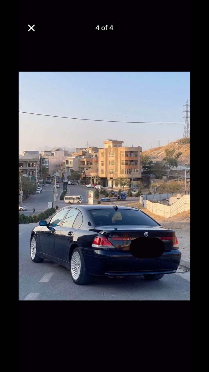 Bmw e65 745 V8 فول مواسه فات بەس سلایت نیە کوشن ١٢ حە رەکە سارد گەرم
٥ پەردە 
١٨ ئیرباگ 
زۆر مواسەفاتی تر 
سەیارەکە بەس ماشاللەی ئەوئت روبەرو زۆر لە رەسمەکە جوانترە 
ژم *********** 
موسو براوه نيه ساق ساق كؤدم كردوه به ناوي خؤمه وه يه باركوديشم وه رگرتوه السليمانية, العراق
