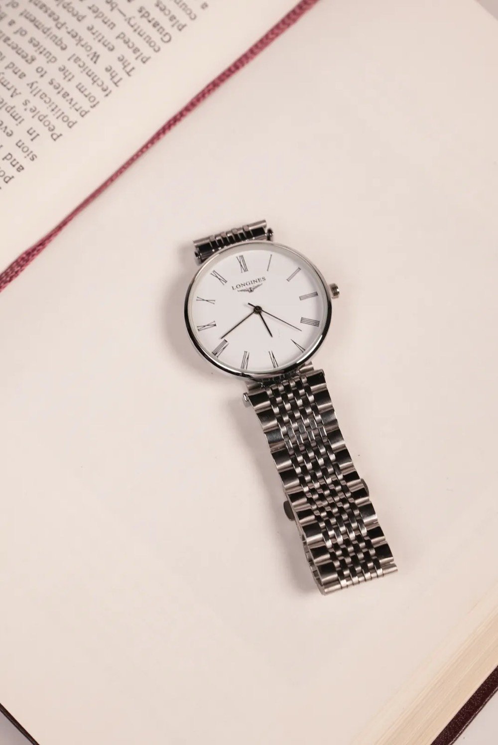 LONGINES • مينا أزرق • سوار ستانلس ستيل