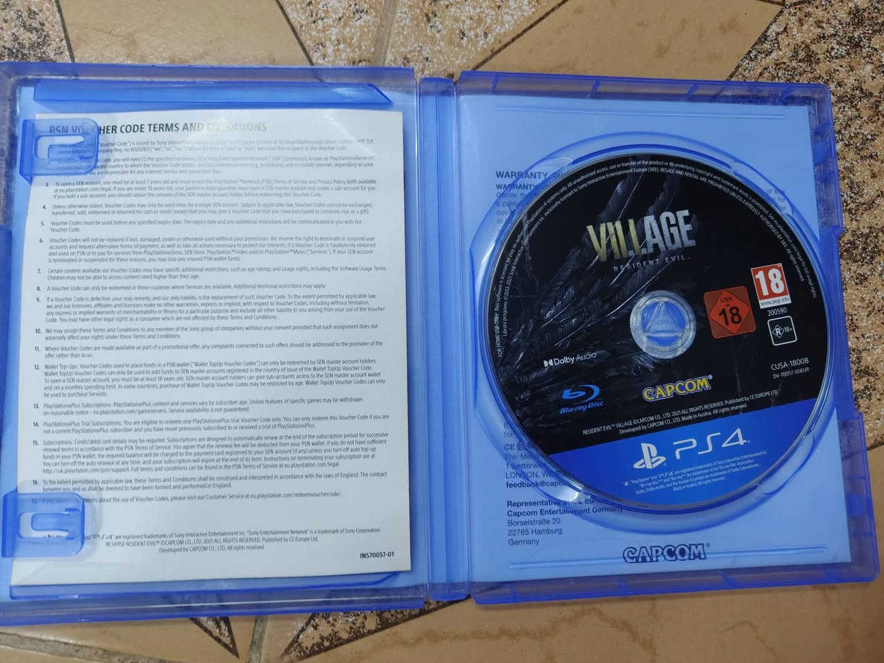 قرص بلي ستيشن 4 resident evil village للبيع القرص نظيف
السعر 20 

يوجد توصيل داخل النجف
للتواصل ***********
