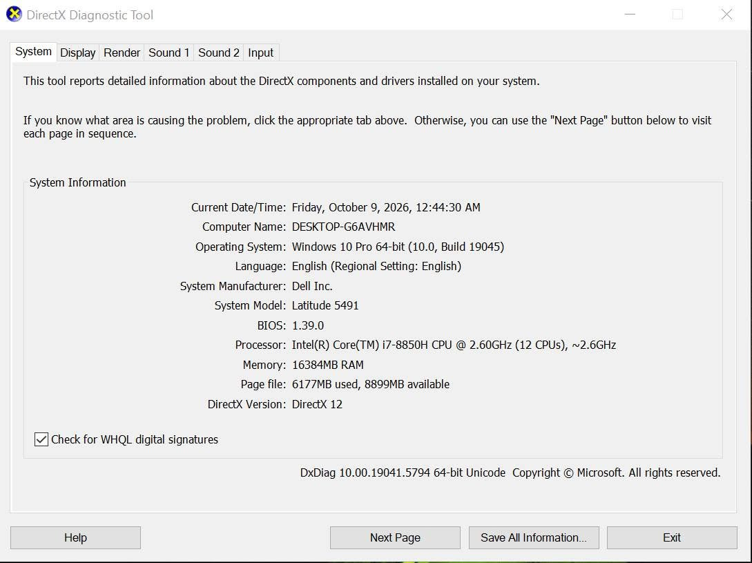 ديل Latitude 5491 • i7-8850H • Nvidia MX130