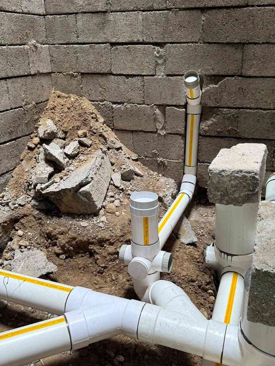 تأسيس ماء ومجاري • بوري حديد لبلاستك • كركوك