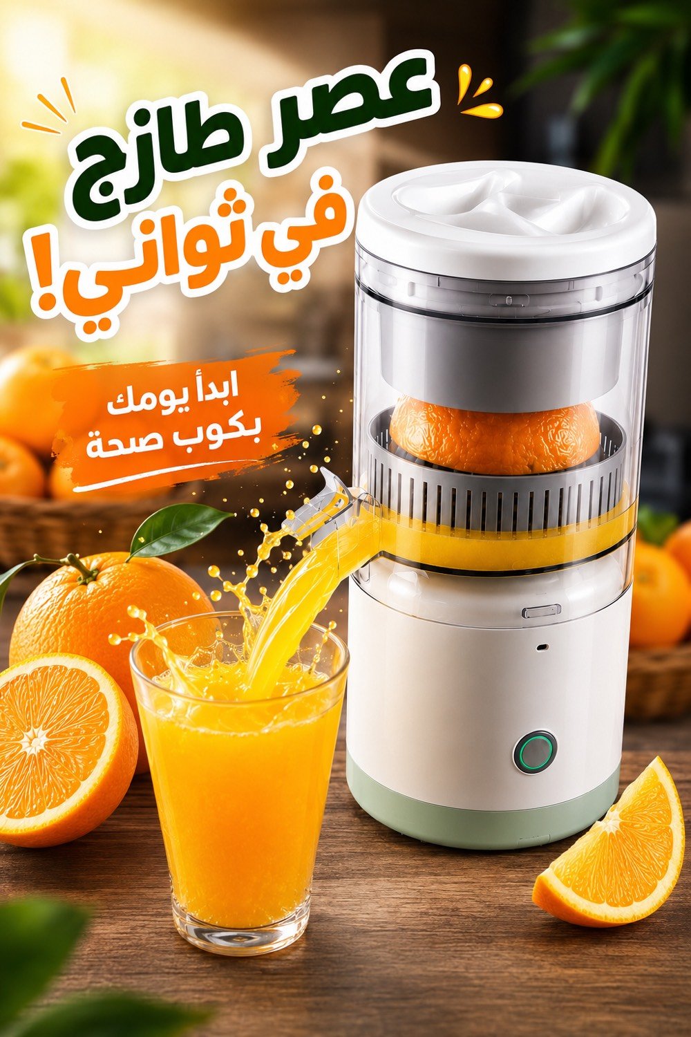 � عصير طازج بكم ثانية! 😍
خلي عصيرك طبيعي وطازج بكل وقت ✨
مع عصارة الحمضيات الكهربائية القابلة للشحن 🔋

🍊 برتقال
🍋 ليمون
🍈 لايم
🍊 جريب فروت
❤️ رمان

✅ سهلة الاستخدام
✅ سريعة وعملية
✅ قابلة للشحن USB
✅ تصميم أنيق ومناسب للبيت
✅ سهلة التنظيف

🔥 السعر: 17,000 دينار فقط
🚚 توصيل مجاني لجميع محافظات العراق

📲 للطلب عبر واتساب: ***********

لا تفوّت الفرصة 😍🍹 اطلبها هسه وخلي العصير الطازج جزء من يومك