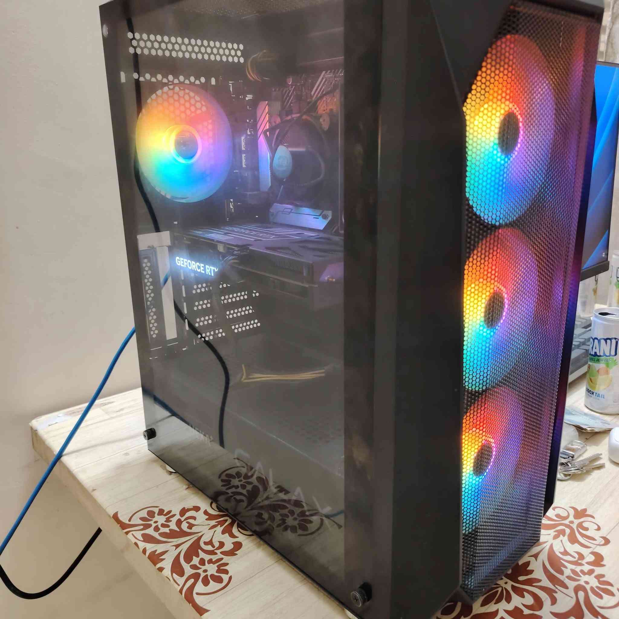 🖥️🔥 تجميعة PC قوية للبيع – RTX 4060 Ti 🔥🖥️
تجميعة نظيفة جداً وبحالة ممتازة، مناسبة للألعاب والبرامج القوية وتكدر تشغل جميع الألعاب بأداء ممتاز 🎮
المواصفات:
فقط كيس  
🔹 كارت شاشة: NVIDIA RTX 4060 Ti
🔹 المعالج: Intel Core i5-10400 
🔹 المذربورد: ASUS Prime H510M-A WiFi 
🔹 الهارد: M.2 NVMe 256GB 
🔹 الرام: 8GB بسرعة 3200MHz 
🔹 الكيس: GALAX – 4 Fans
✨ التجميعة نظيفة جداً وما بيها أي نقص، وتكدر تجي تفحص وتجرب جميع القطع بنفسك: الكارت، المعالج، الرام وكل شيء قبل الشراء.
🎮 تشغل جميع الألعاب الحديثة بأداء قوي.
📍 المكان: بغداد 📞 للتواصل: ***********
 💰 السعر: [1300]
الجاد فقط يتواصل، والفحص على راحتك.
