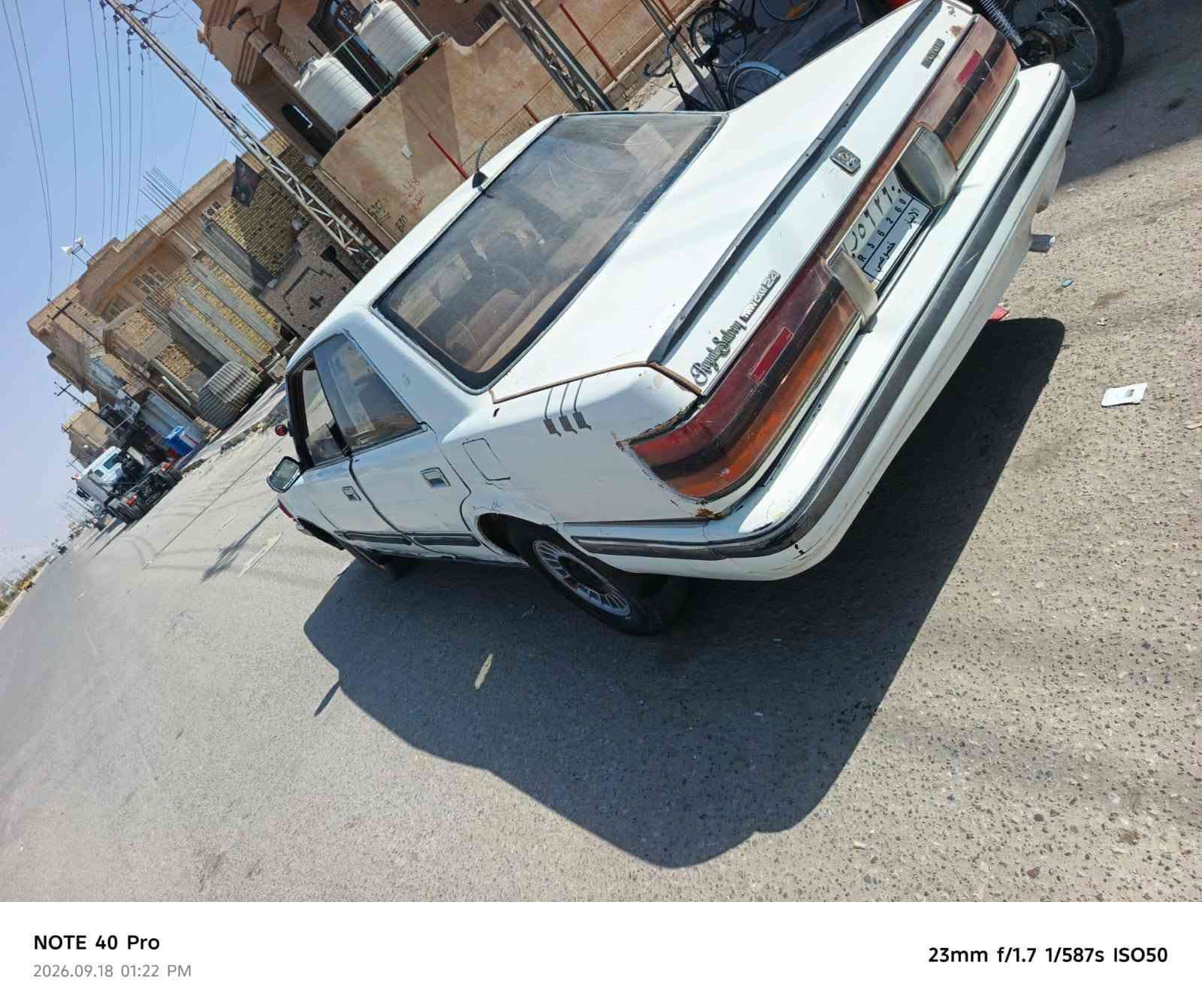 هارتوب گصيف بدون راعي

محرگ وگير جدد تايرات وحداديه نضاف 

سعره 17 مكاني شطره ***********

نص مكتوب في الصور:
- NOTE 40 Pro 2026.09.18 01:22 PM 23mm f/1.7 1/785s ISO52
- NOTE 40 Pro 2026.09.18 01:22 PM 23mm f/1.7 1/587s ISO50
