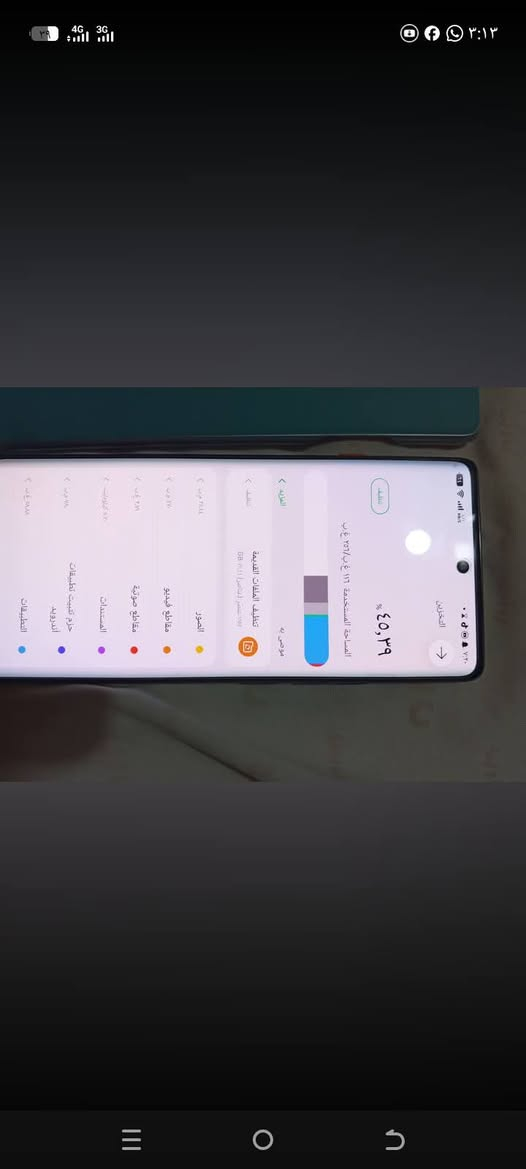 سلام عليكم تليفون  للبيع تكنو كامون 40 برو 5 جي جهاز نضيف مصارله هوايه من ماخذه شاشه منحنيه كرتون وشاحنه موجودات جهاز اخو الجديد نضيف كلش ذاكره 256 90 فريم مكاني بغداد شهداء البياع السعر 330 وبي مجال للطيبين للاتصال *********** متواجد واتساب ومازنجر ومستعجل عل بيعته

نص مكتوب في الصور:
- ٣:١٣ 4G 3G 39 ٤٥,٣ % التخزين المساحة المستخدمة 111 غ.ب/257 غ.ب تنظيف المزيد > الملفات الكبيرة < تنظيف الملفات القديمة 68.74 GB (عنصر (1)) موصى به > الصور 66.86 غ.ب > مقاطع فيديو 28.53 غ.ب > مقاطع صوتية 4.67 غ.ب > المستندات 27.56 غ.ب > حزم تثبيت تطبيقات أندرويد 18.28 غ.ب > التطبيقات