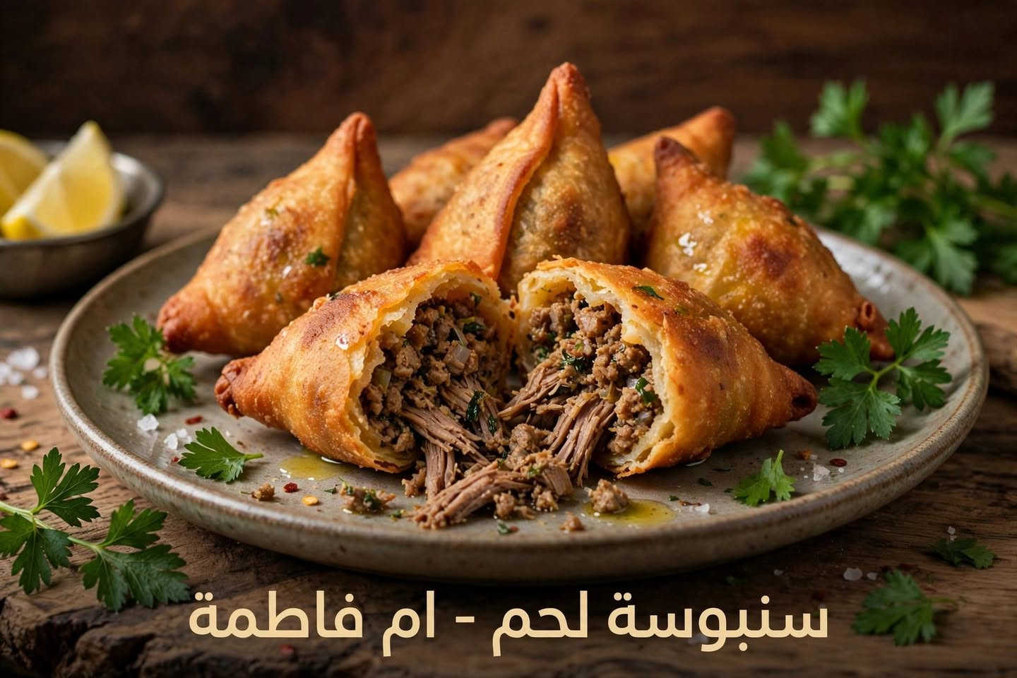 سنبوسة لحم • لحم ذبح • طعم يخبل