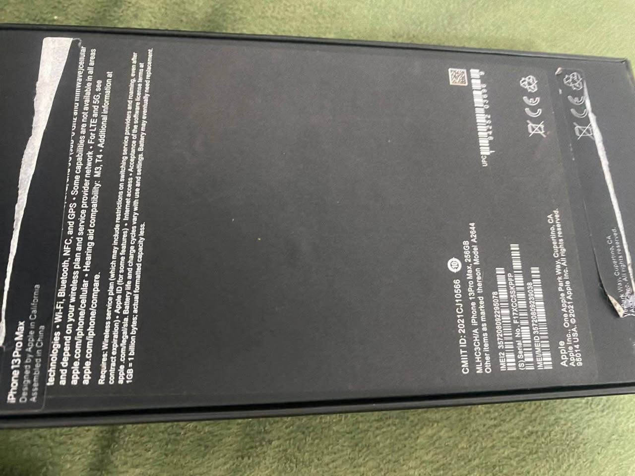 إيفون 13 برو ماكس امريكي لون زيتوني جهاز بلادي بطاريه بلادي مامعلايه 86 جهاز ما مبدل بيه أي قطعه وياه كارتونه وكيبل شحن  لبيع السعر 750قفل لتواصل مراسله وت ساب او الاتصال ع رقم***********مكاني ناصريه ثوره
