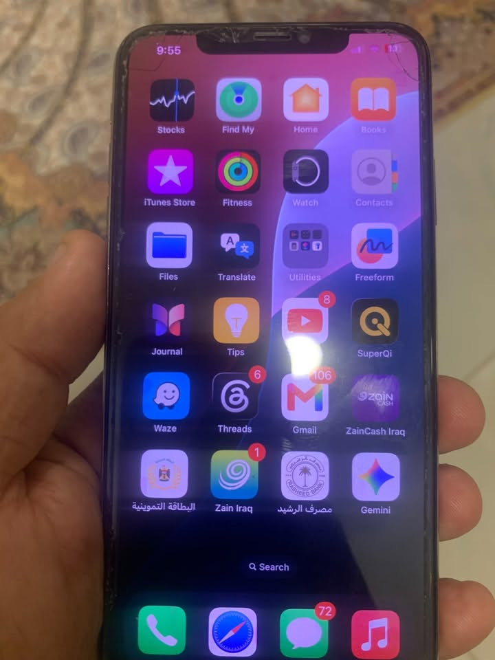 آيفون XS ماكس • ٦٤ • ظهر مكسور