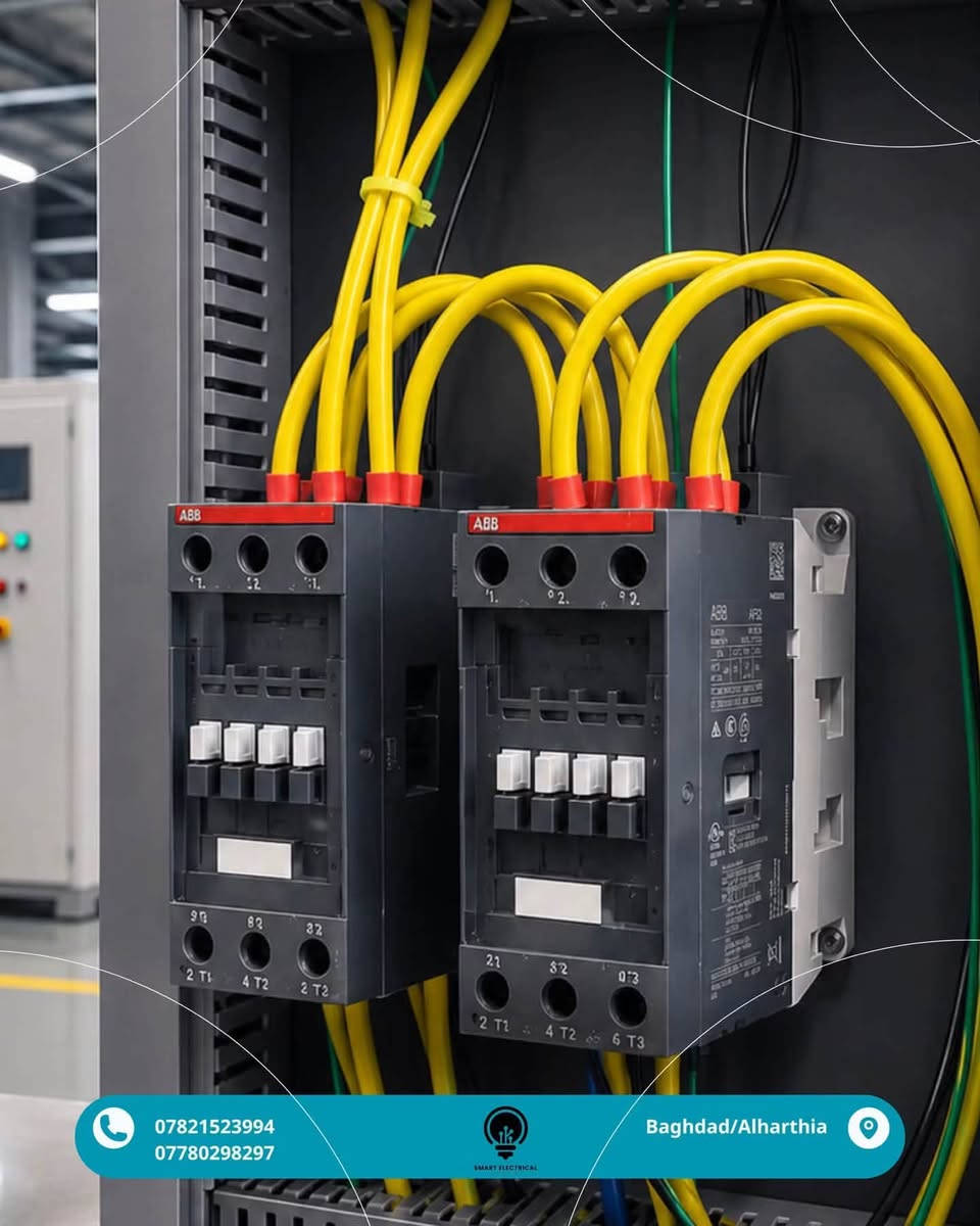 ⁨	⚡️ لأن كل مشروع ناجح يبدأ بسيطرة كهربائية موثوقة.
نقدم خدمات تصميم وتصنيع بوردات السيطرة الكهربائية بأعلى معايير الجودة والدقة، لتناسب احتياج مشروعك مهما كان حجمه.

✅ بوردات ATS أوتوماتيكية
✅ بوردات تشغيل وحماية المحركات
✅ تصميم وتنفيذ حسب الطلب
✅ مكونات أصلية من أفضل الماركات
✅ فحص وتجربة كاملة قبل التسليم
✅ دعم فني واستشارة هندسية

إذا تبحث عن جودة، أمان، واعتمادية… تواصل ويانه وخلي تنفيذ مشروعك بإيد مختصين.

📩 راسلنا الآن للاستفسار أو طلب عرض سعر
***********
***********

#كهرباء #بوردات_كهربائية #هندسة_كهربائية

نص مكتوب في الصور:
- *********** *********** SMART ELECTRICAL Baghdad/Alharthia
- *********** 0780298297 SMART ELECTRICAL Baghdad/Alharthia