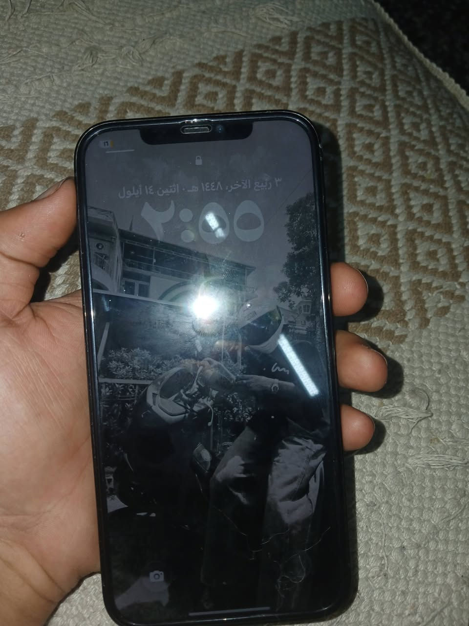 ايفون 12برو ماكس ✅
مبدل شاشه وكاله فقط ♻️
ذاكره 256وتر برو 👍جهاز نضيف الله شاهد 👌
➕للبيع سعره 325وبي مجال حك الجيه 
رقم الهاتف ***********متواجد واتساب ومازنجر ✅👍
