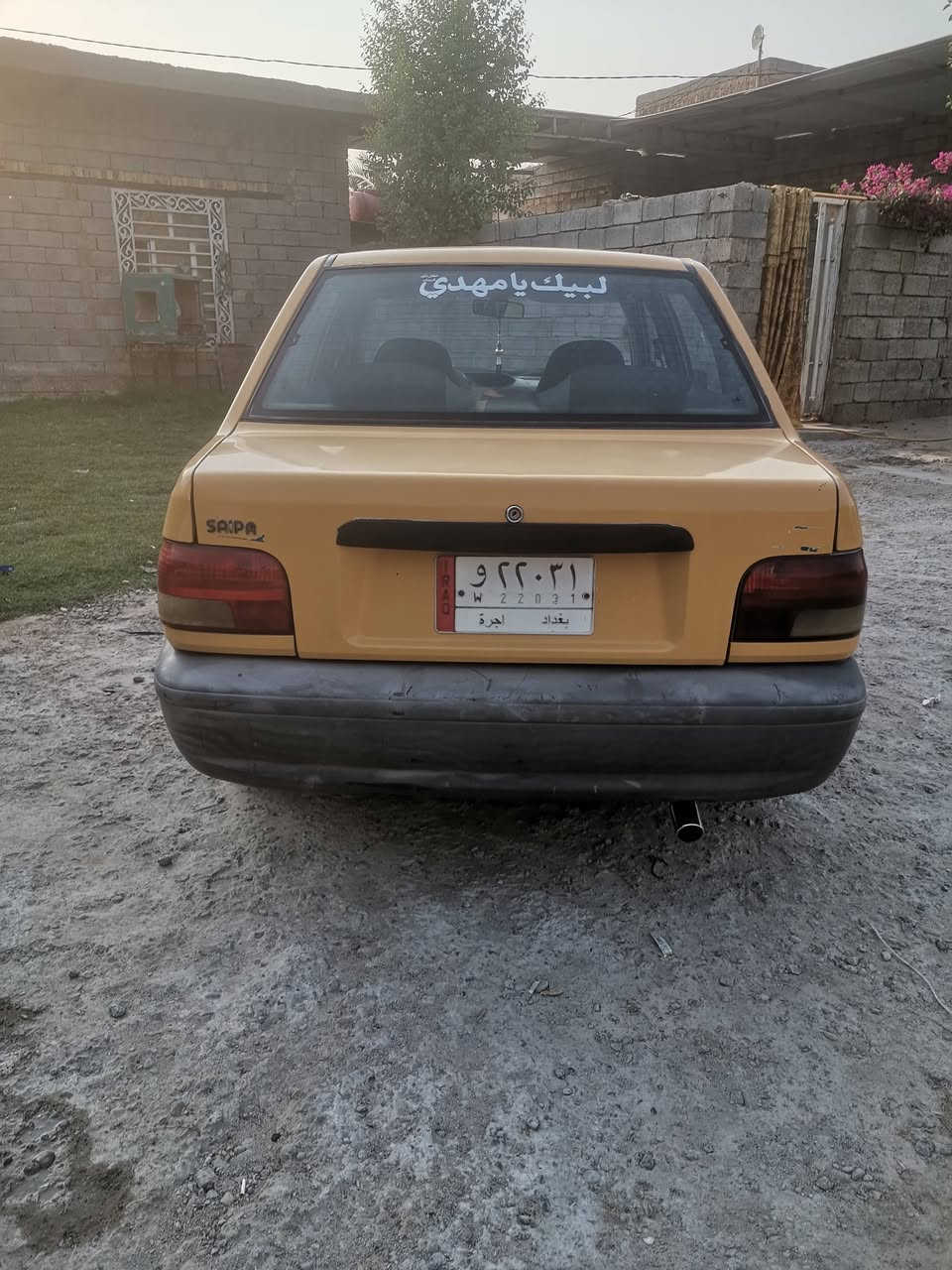 السلام عليك سايبه البيع موديل ١٥ كيرومكينه وتايرات جدد سنويه صاقطه ومالكها بغداد عدنا وكاله عامه راعيها موجود عليها قرامات ٣ورقات شواصي برانكيت نضاف وكشرها مكفول من الضربه وصبق وتبديل بيها خياسات بل هلالات سعرها ٢٦ مكان نجف كوفه وهاذا رقمي *********** ترهم اقصاد
