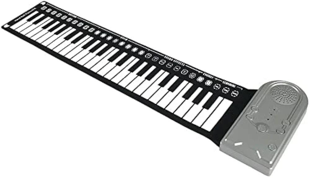 بيانو إلكتروني محمول قابل للطي ومرن مصنوع من السيليكون بـ 49 مفتاحاً من نوع Hand Roll Piano.
خلي سعرك وبالعافيه

نص مكتوب في الصور:
- SIZE 83cm 16.5cm 22.5cm 72cm Hand Roll Piano 49Keys Hand Roll Piano 7.5cm 18.3cm 28cm
- 16cm 73cm 83CM 8cm 28.5cm 18cm