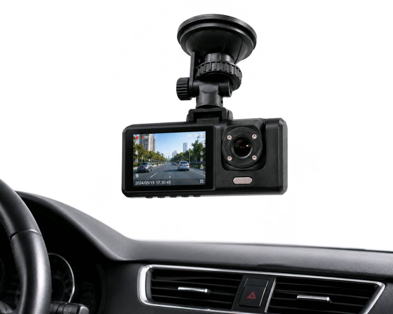 كاميرا سيارة مرآة خلفية مزدوجة (Black Box Traffic Recorder)

المميزات:
. تسجيل أمامي وخلفي (Dual Channel).
. دقة تصوير تصل إلى Full HD 1080P.
. عدسة واسعة بزاوية 170° لتغطية أكبر مساحة من الطريق.
. تسجيل حلقي (Loop Recording) يحذف أقدم المقاطع تلقائيًا عند امتلاء الذاكرة.
. حساس صدمات G-Sensor لحفظ المقاطع المهمة تلقائيًا عند وقوع حادث.
. دعم كاميرا خلفية للمساعدة أثناء القيادة والرجوع للخلف.
. شاشة عرض 2.0 إنش HD لمتابعة التسجيلات بسهولة.
. ميكروفون مدمج لتسجيل الصوت.
وضع مراقبة السيارة أثناء التوقف .(Parking Monitor).
. التقاط الصور بصيغة JPEG.
. تدعم بطاقة ذاكرة Micro SD (TF) حتى 64GB.
. تعمل على كهرباء السيارة 12V-24V، مناسبة لمعظم السيارات.
. تدعم لغات متعددة.
محتويات الاستخدام المثالية:
توثيق الرحلات اليومية.
تسجيل الحوادث لحماية حقوقك.
مراقبة السيارة أثناء الوقوف.
توفير دليل فيديو واضح عند الحاجة
السعر /25الف 
للطلب او استفسار عبر خاص او انستا Turab_Store او رقم ‎***********
توجد خدمة توصيل لجميع المحافظات 5,000
