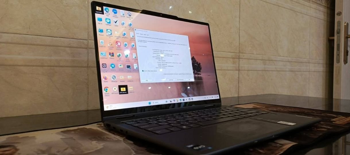 السلام عليكم
لابتوب Lenovo Yoga 7 (2in1) سوبر سلم - لمس وقلاب 360 درجة.
المعالج: i7 جيل 13 الحديث، أداء طيارة.
الرام: 16GB LPDDR5 فائق السرعة.
الهارد: 512GB SSD من اقوى الأنواع و اسرعهن
كيبورد عربي انكليزي 
شاحنة اصلية تايب سي
كارت الشاشة: Intel Iris Xe (وي الشير يوصل 8 غيغا).
الشاشة: 14.0 بوصة بدقة 2.2K لمس وألوان حقيقية.
البطارية: سعة ضخمة 71Wh تطول ساعات.

النظافة أكثر من 99% ألمنيوم لون رمادي فخم.
***********
توصيل جميع العراق
