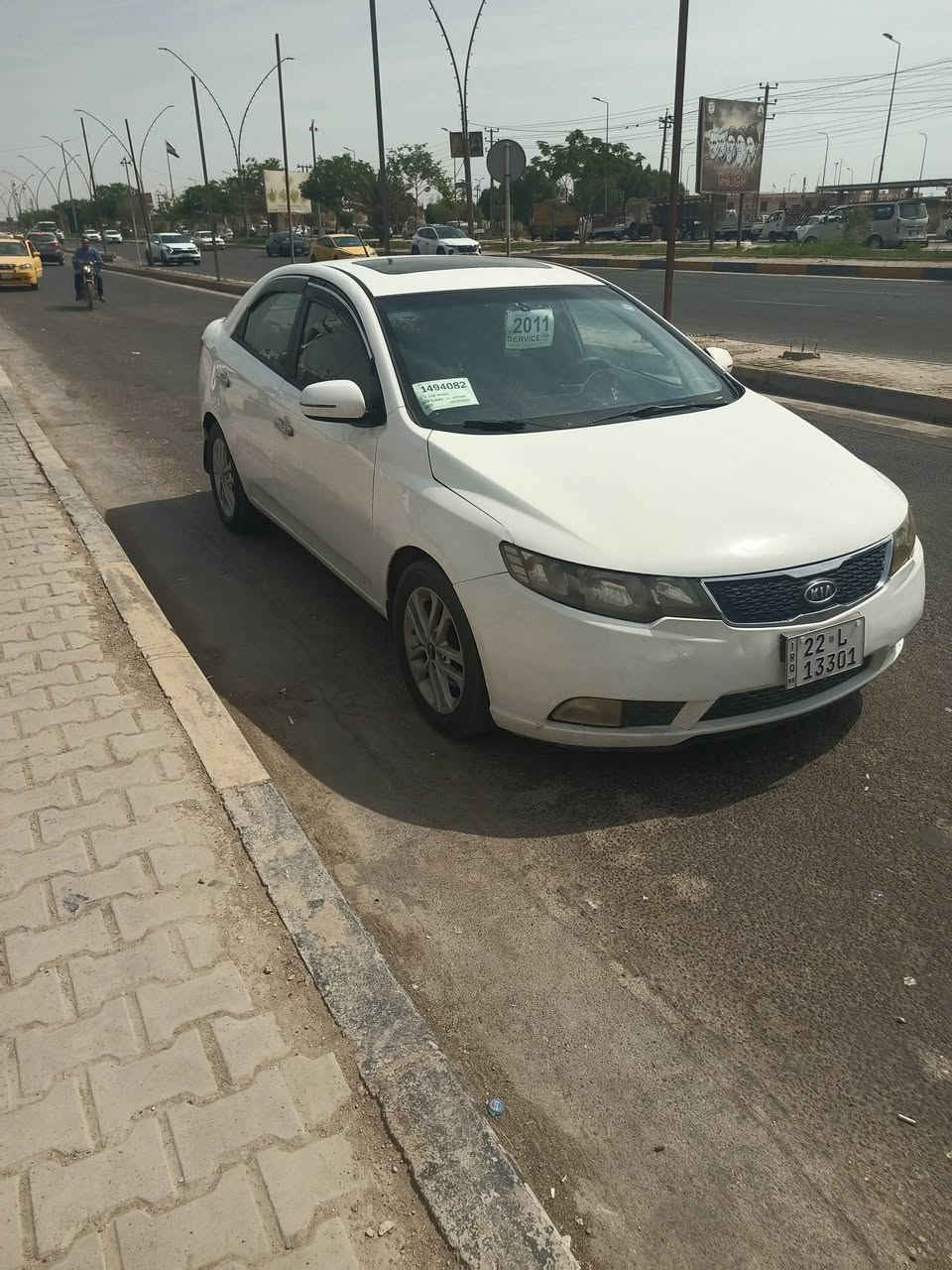 سلام عليكم كيا سيراتو  خليجي موديل 11 محرك 1600 كير مرغوب 6 نمر هزه جديده ماساقطه سياره بيها قطعتين صبغ فقط كير ومحرك شرط  حداديه جديده تخم تاير جديد سياره نضيفه بيها فتحه. سنويه لحد 2031  سعر 92 رقم *********** مكاني  كربلاء

